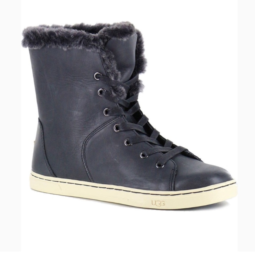 UGG Women's Black Croft Luxe Quilt Boots- size 10